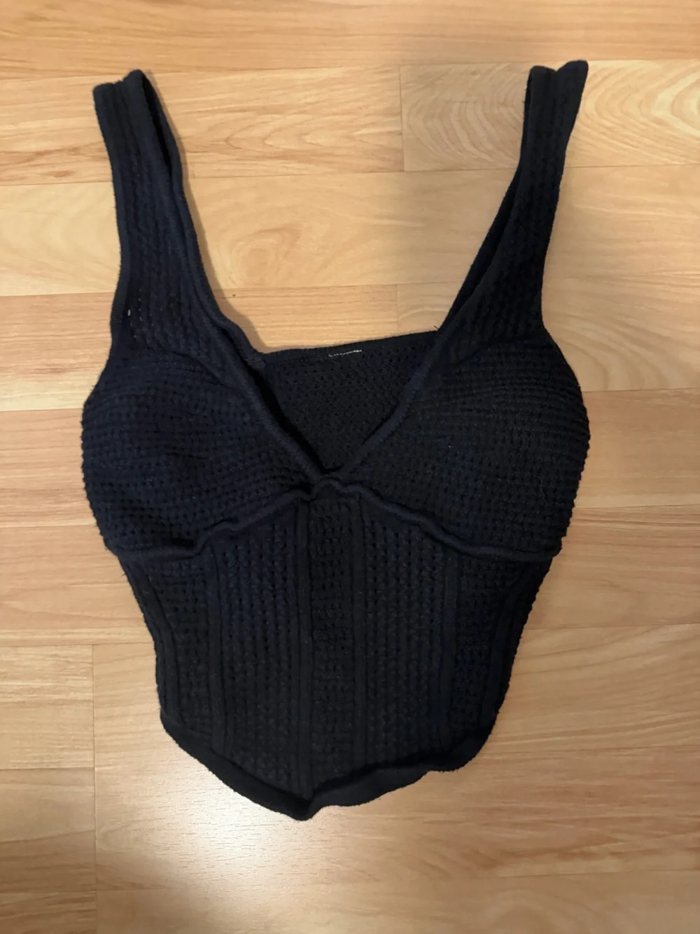 ALO Yoga Black Knit Tank Top